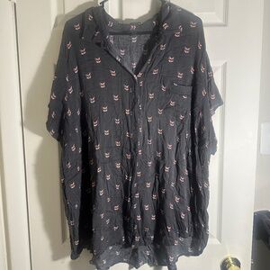 Challis Button-Front Dolman Sleeve Top | Torrid